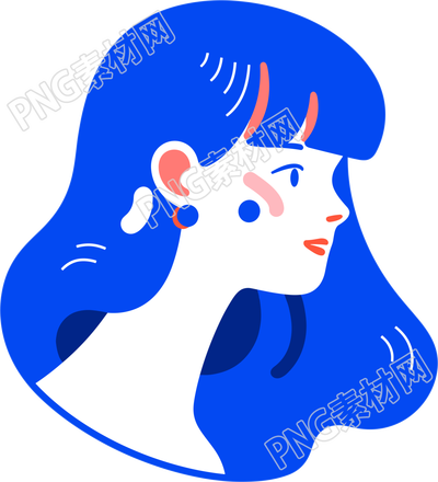 卡通女孩圖標(biāo)插圖