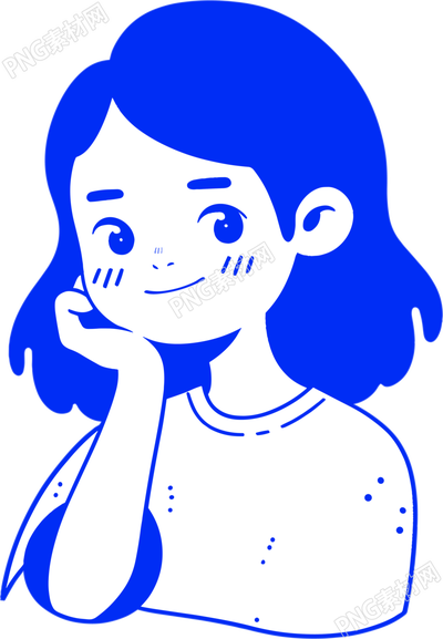 可愛卡通女孩圖標(biāo)素材