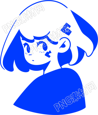 卡通女孩線條簡約插畫設(shè)計(jì)