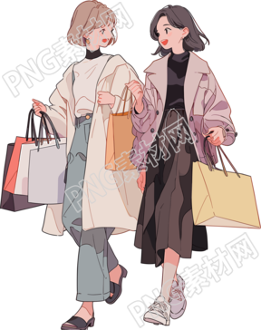 時(shí)尚女孩購物創(chuàng)意圖形設(shè)計(jì)素材