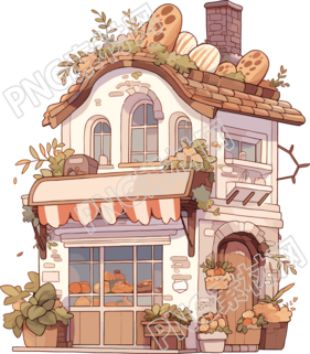 面包店透明背景插画