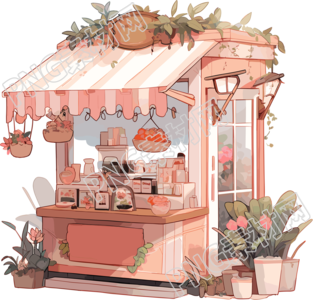 咖啡店透明背景素材