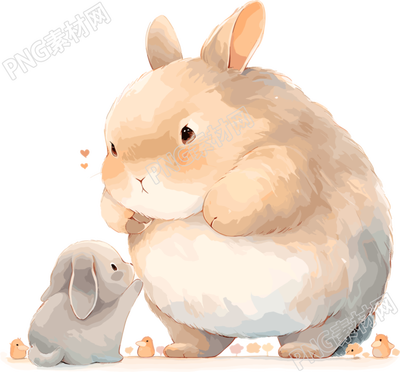 兒童圖書插圖胖乎乎的動物素材