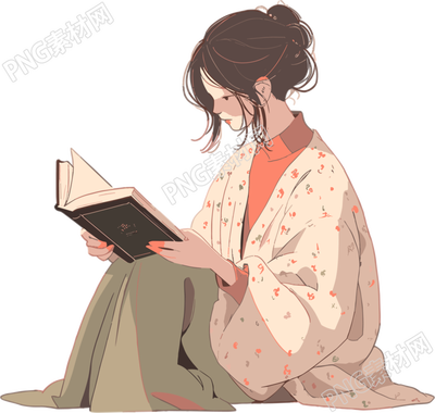 讀書女孩創(chuàng)意設(shè)計(jì)素材