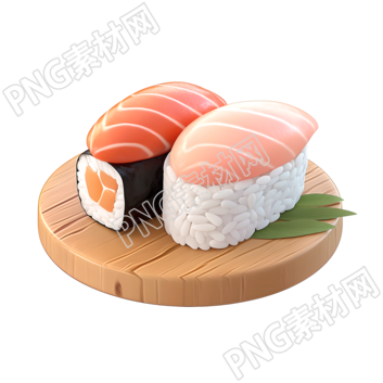 3D壽司迷你日本料理素材