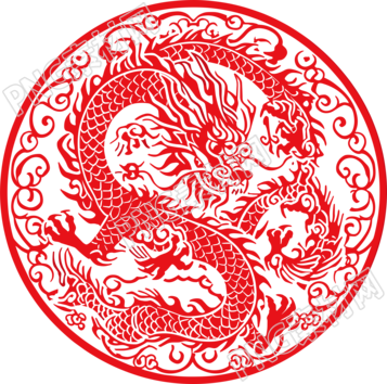 窗花剪紙中國(guó)龍創(chuàng)意設(shè)計(jì)元素