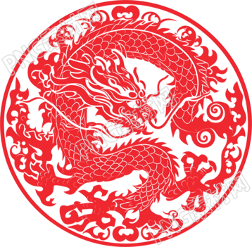 窗花剪紙中國(guó)龍傳統(tǒng)民間藝術(shù)插畫(huà)