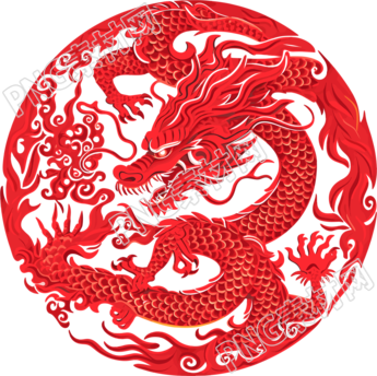 窗花剪紙中國(guó)龍素材