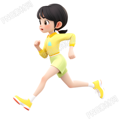 3D運(yùn)動(dòng)女孩創(chuàng)意設(shè)計(jì)插圖