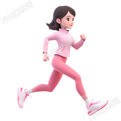 3D運(yùn)動(dòng)女孩卡通風(fēng)格素材