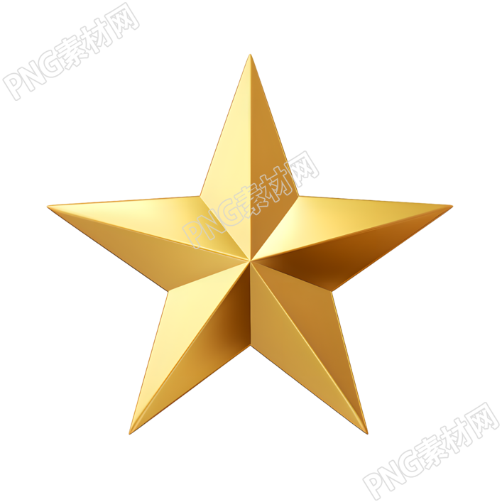 五角星透明PNG图形素材