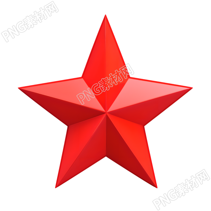 五角星平面图标素材
