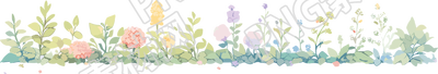 植物花邊卡通風格插圖