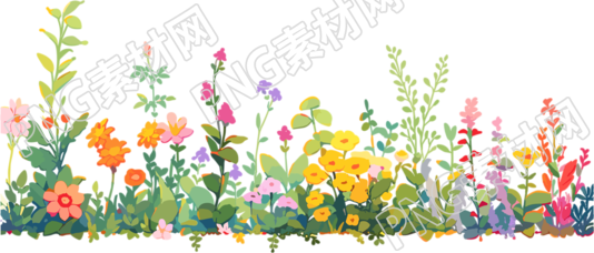 植物花边插画素材