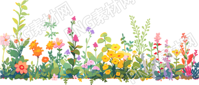 植物花邊插畫素材