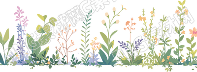 植物花邊可商用PNG素材