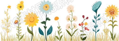 植物花边创意设计元素