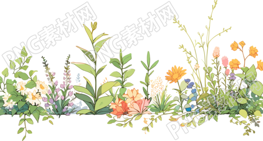植物花边商用插图设计