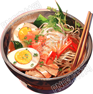 泰式湯面創(chuàng)意插畫設計