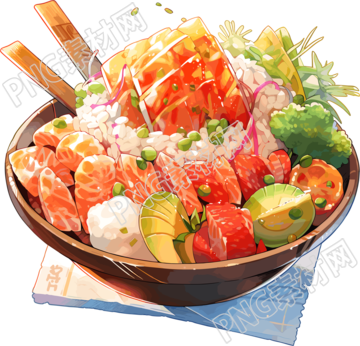蔬菜沙拉彩色插圖
