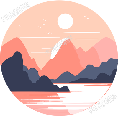 旅游風(fēng)景極簡主義插圖