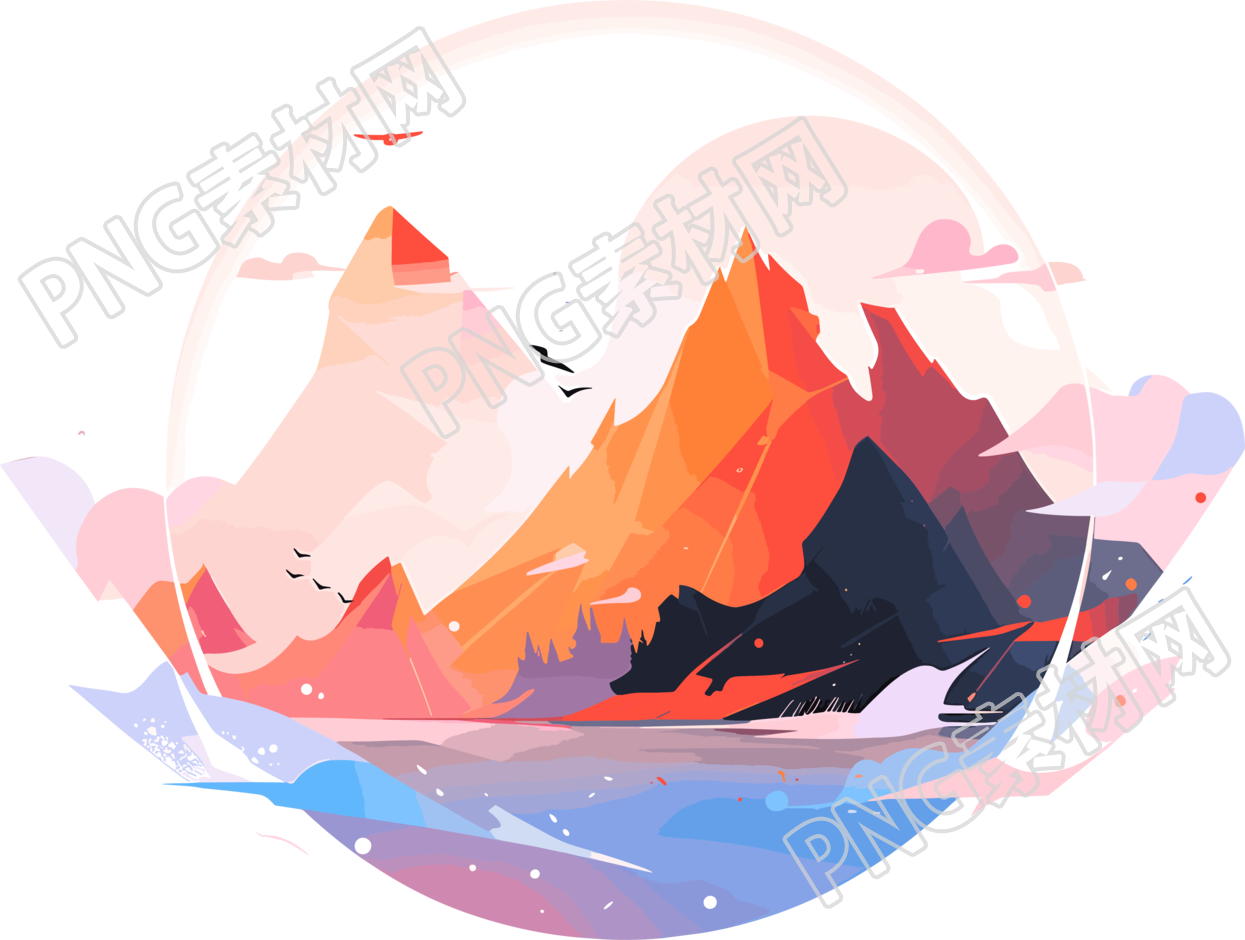 旅游风景插图素材