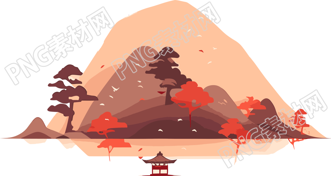 旅游风景平面设计插画