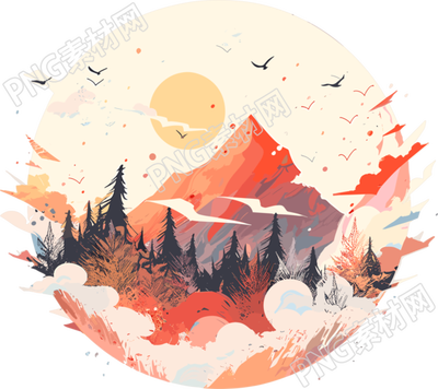 旅游風(fēng)景插圖素材