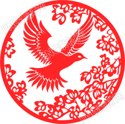 窗花剪紙老鷹插圖