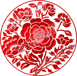 窗花剪紙扁平化素材