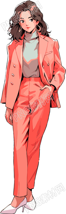 復(fù)古女生簡約風(fēng)格彩色插畫