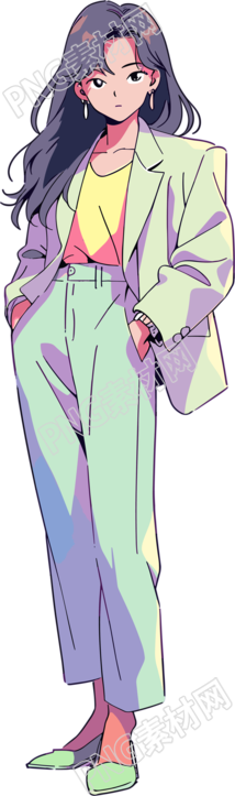 復(fù)古女生簡約女裝套裝插圖