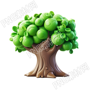 卡通大树创意设计元素