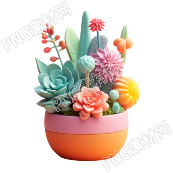 3D花盆商用設(shè)計(jì)元素