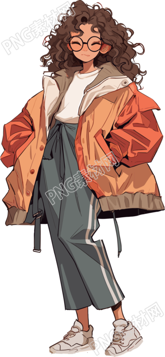 美拉德風(fēng)衣美女立繪設(shè)計(jì)元素