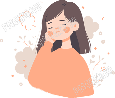 生病女孩高清PNG素材