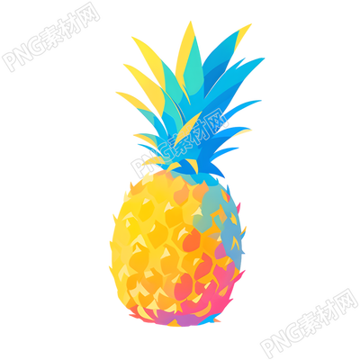 菠蘿2D圖形插畫