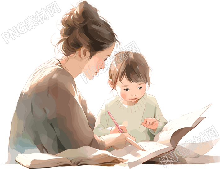 亲子阅读高清质量素材