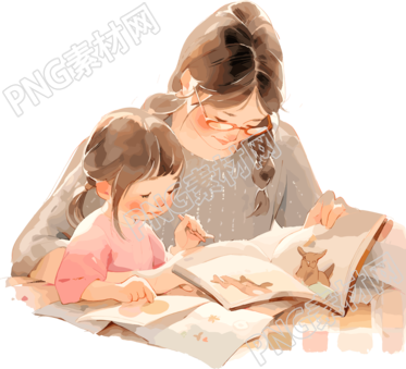 親子閱讀插畫設(shè)計