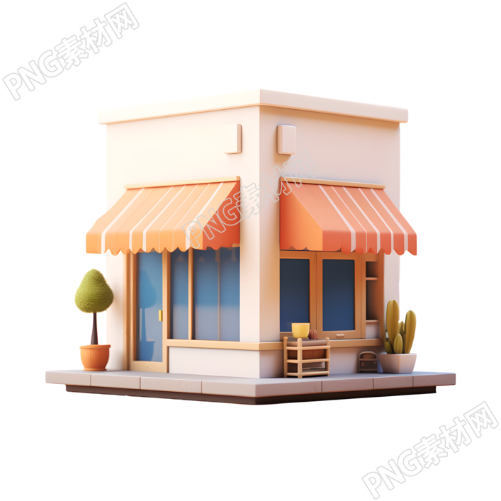 3D购物小店简单设计元素