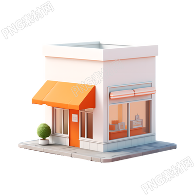 3D購(gòu)物小店商業(yè)插畫(huà)設(shè)計(jì)