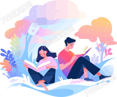 閱讀女孩高清商業(yè)插畫