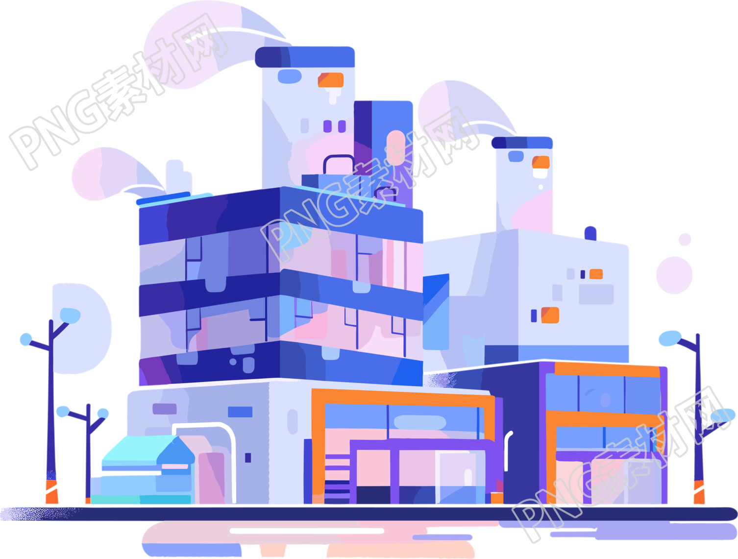 工业园区可商用创意插画