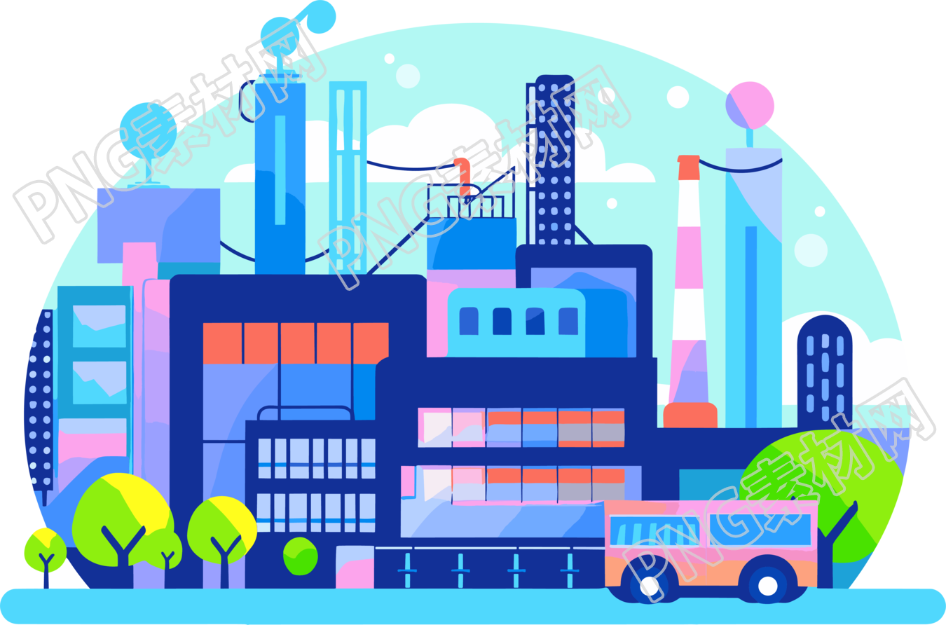 工业园区高清工业插画