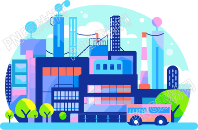 工業(yè)園區(qū)高清工業(yè)插畫