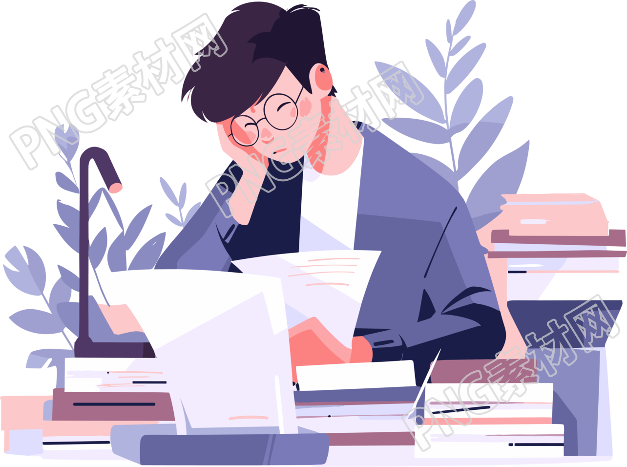 学生学习创意PNG图形素材