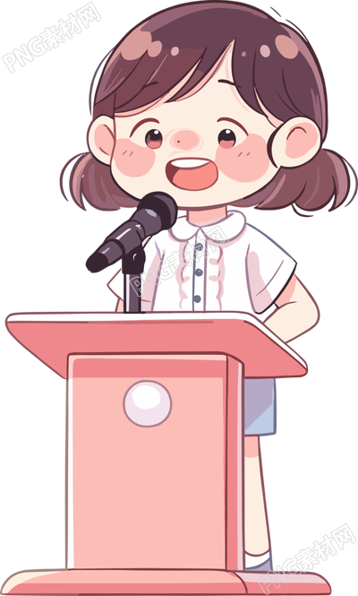 可愛(ài)小女孩演講創(chuàng)意設(shè)計(jì)元素