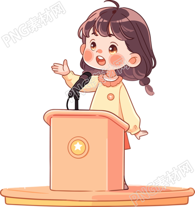 可愛(ài)小女孩演講商業(yè)設(shè)計(jì)元素