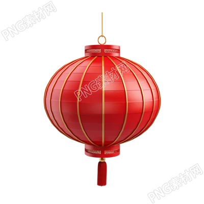3D紅燈籠精美中式傳統(tǒng)插畫