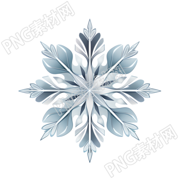 雪花插画设计素材